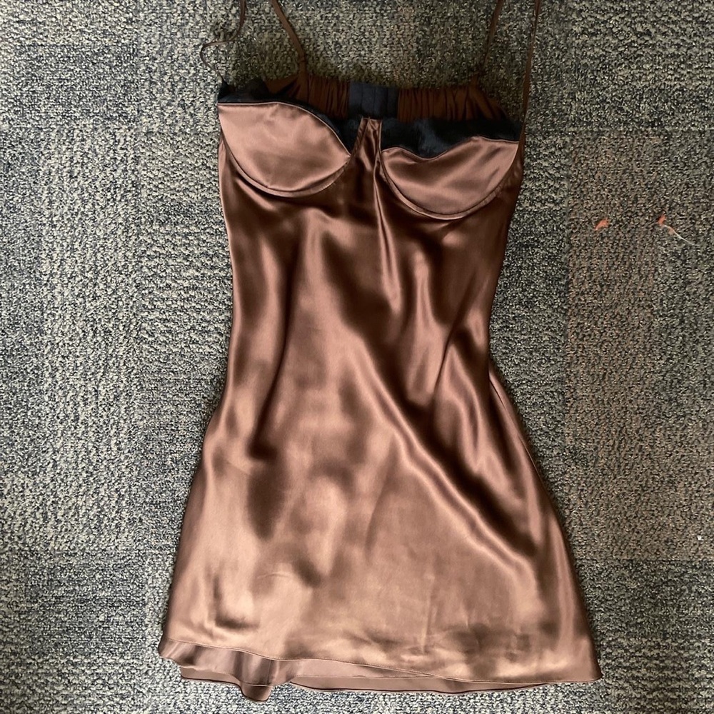Mirror Palais Underwire Slip Dress Hershey's Kiss